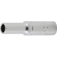 Chave de soquete longa de 1/4, 12 pontas 6 mm.